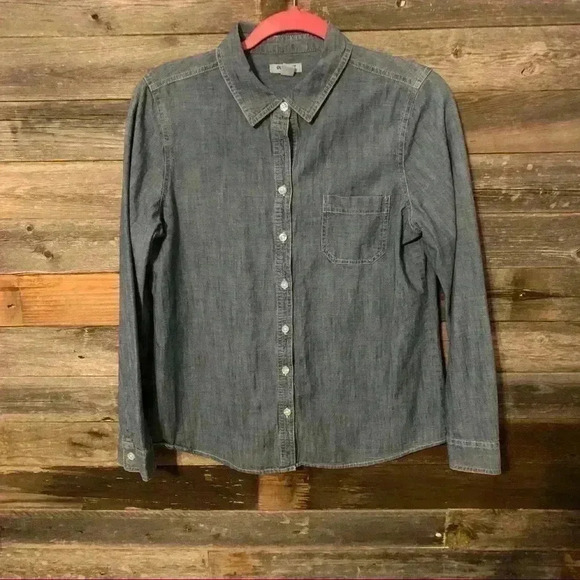 Old Navy Button Up Jean Shirt - Picture 1 of 4